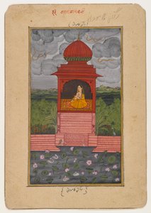 Kamodani Ragini，来自分散的Ragamala系列，c.1800（纸上wc） 作者 印度学校