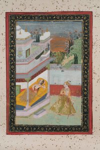 Lalit Ragnini，1790（纸上水粉，金色点缀） 作者 印度学校