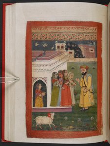 MS Panj B 40，f.79v，"古鲁-纳那克传记 "中的插图 作者 印度学校