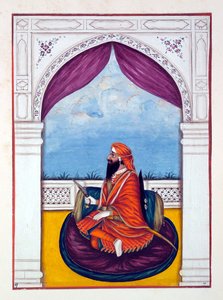Maharaja Dyan Singh，来自旁遮普王国，其统治者和酋长，第一卷，由一位身份不明的印度艺术家进行的27次水彩研究，第1840页（纸上写着） 作者 印度学校