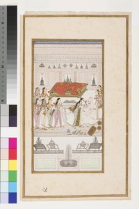 1710年，Manohar瘫倒在他父亲的怀里 作者 印度学校