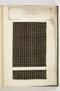 Pantoeons，Loodiana，Punjab，Piece Goods的材料，来自印度纺织品制造商的收藏，作者：John Forbes Watson，1866年出版 作者 印度学校
