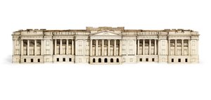 哈尔杜阿里宫（Hazarduari Palace）的模型，默西达巴德，约1835年（象牙和硬木）（另请参见1679664-5） 作者 印度学校