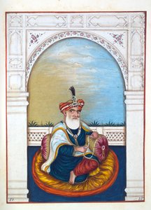 Nawab Sarfaraz Khan（Multani），来自旁遮普王国，其统治者和酋长，第二卷，由一位身份不明的印度艺术家进行的30次水彩研究，第1840页（纸上写着） 作者 印度学校