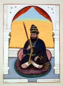 来自旁遮普王国的Phola Singh Nihang，其统治者和酋长，第二卷，由一位身份不明的印度艺术家进行的30项水彩研究，1840年（纸上写着） 作者 印度学校