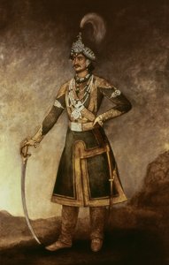 Jung Bahadur Koowar Ranajee的肖像（1816-77） 作者 印度学校