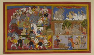 Rāvaṇa 悲痛不已，抑制住对 Sītā 的愤怒，准备战斗 作者 印度学校