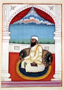 Sheikh Mohi-od-deen，来自旁遮普王国，其统治者和酋长，第二卷，由一位身份不明的印度艺术家进行的30次水彩研究，第1840页（纸上写着） 作者 印度学校