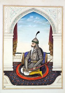 来自旁遮普王国的Sirdar Harri Singh，其统治者和酋长，第一卷，由一位身份不明的印度艺术家进行的27项水彩研究，1840年（纸上写着） 作者 印度学校