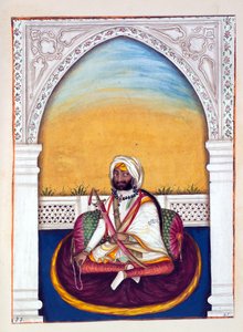 Sirdar Jowahir Singh，来自旁遮普王国，其统治者和酋长，第二卷，由一位身份不明的印度艺术家进行的30项水彩研究，第1840页（纸上写着） 作者 印度学校