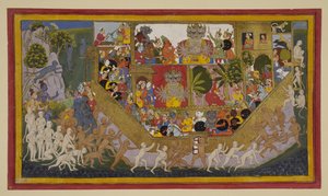 西塔（Sītā）求死；拉瓦纳（Rāvaṇa）在拉玛（Rāma）的盟军围攻拉卡（Laṅkā）时整装待发 作者 印度学校