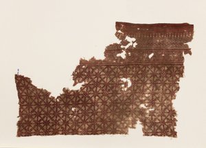 带有交错螺旋纹的纺织品碎片 作者 印度学校