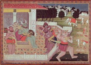 Asura Kumbha和他的恶魔宫，c.1800 作者 印度学校