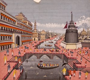 Jaunpur的Ghat，1780年（纸上不透明的wc） 作者 印度学校