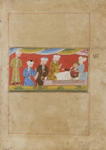 生病的亚历山大决定他的意志，c.1475（纸上不透明的wc） 作者 印度学校