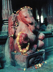 大象神，Ganesh（彩绘石头） 作者 印度学校