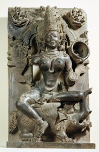 Varunani，雕刻从Konark太阳神庙，奥里萨邦，东部恒河王朝