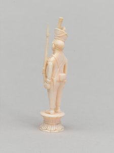 白色棋子，棋子，印度，约1820年 作者 印度学校