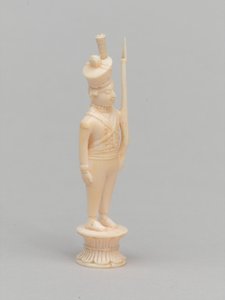 白色棋子，棋子，印度，约1820年 作者 印度学校