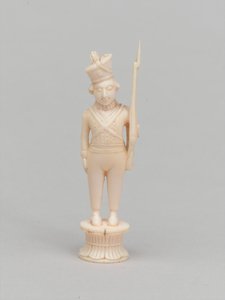 白色棋子，棋子，印度，约1820年 作者 印度学校