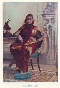 Indian Natives: Brahman Lady (coloured photo) 作者 印度摄影师