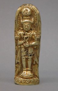 Bhairava的雕塑，约1300年（金）。 作者 印尼学校