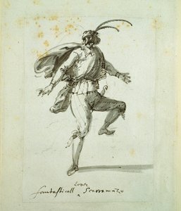 一个奇妙的愤怒的情人（纸上笔墨）。 作者 伊尼戈·琼斯（Inigo Jones）