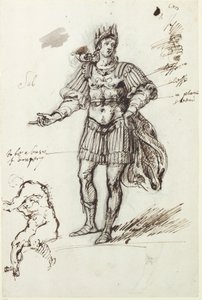 阿尔巴内特斯，初步草图（纸上笔墨）。 作者 伊尼戈·琼斯（Inigo Jones）