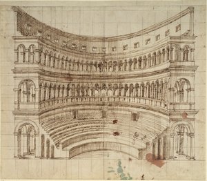 圆形剧场（纸上笔墨） 作者 伊尼戈·琼斯（Inigo Jones）