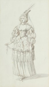 Chloris：Henrietta Maria 的替代草图，约 1631 年（纸上笔墨） 作者 伊尼戈·琼斯（Inigo Jones）