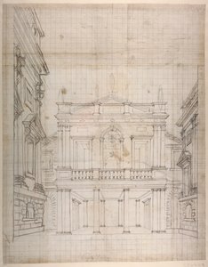 丘比特宫，约 1619-23 年（纸本笔墨） 作者 伊尼戈·琼斯（Inigo Jones）