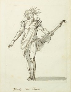 洪水：合唱团，约 1631 年（纸上笔墨） 作者 伊尼戈·琼斯（Inigo Jones）