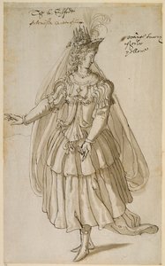 Queen Artemisia，约 1609 年（纸本笔墨） 作者 伊尼戈·琼斯（Inigo Jones）