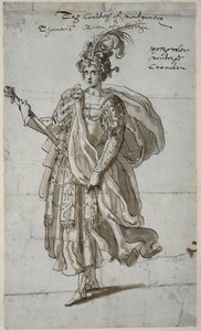 Tomyris女王的Massagetai，约1609年（纸上笔墨）。 作者 伊尼戈·琼斯（Inigo Jones）