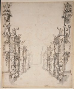 海洋之家》（纸上笔墨）。 作者 伊尼戈·琼斯（Inigo Jones）