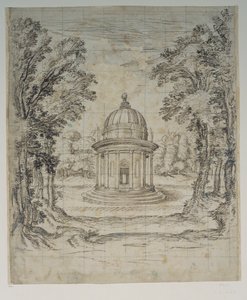 阿波罗神庙（纸本钢笔） 作者 伊尼戈·琼斯（Inigo Jones）