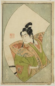 演员市川春藏二世，选自 "戏迷画册（Ehon butai ogi）"