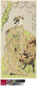 演员Segawa Kikunojo II，饰演剧集《 Furisode Kisaragi Soga》中的妓女舞鹤 作者 一物斋文长