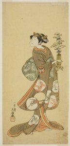 饰演女性角色的演员山下恭之助 I 作者 一物斋文长