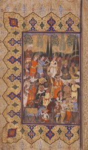 Luhrasp的成功（纸上不透明的wc和黄金） 作者 Iranian School