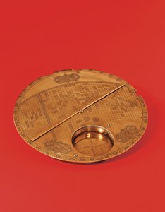 萨法维王朝的伊斯兰麦加中心世界地图，来自伊斯法罕 作者 伊朗学校