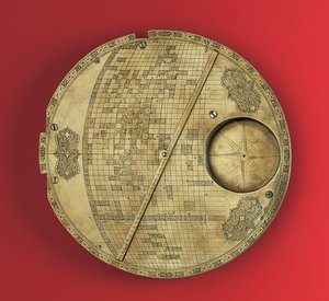 萨法维王朝的伊斯兰麦加中心世界地图，来自伊斯法罕 作者 伊朗学校