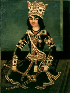 Abbas-Minza（1783-1833）的肖像，波斯王子，Shah Fath Ali的儿子（1797-1834在位）