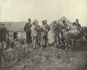 驱逐场景，Vandeleur 庄园，克莱尔郡（黑白照片）