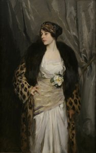 穿着豹纹大衣的格拉迪斯·怀尔斯 (The Leopard Coat)