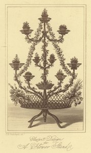 Elegant Design for a Flower Stand (engraving) 作者 以撒（后）克鲁克申克