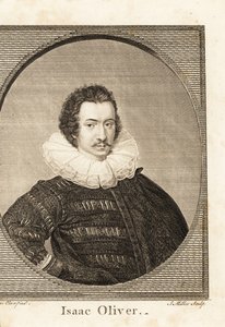 Isaac Oliver 或 Isaac Olivier 的肖像，法国出生的英国肖像微型画家，大约 1565-1617 年 作者 以撒（之后）奥利弗