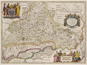 俄罗斯南部地图来自：Partes Septentrionalis et Orientalis, 1664年 作者 艾萨克·亚伯拉罕斯。马萨
