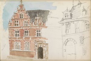 霍恩的市政厅和 Waag 作者 Joseph Henry Gosschalk（拒绝归属）