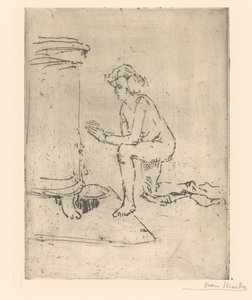 跪式炉灶模型 作者 Isaac Israels（艺术家签名）